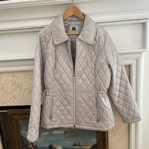 Laundry by Design off white quilted zip up jacket NWOT never worn size L